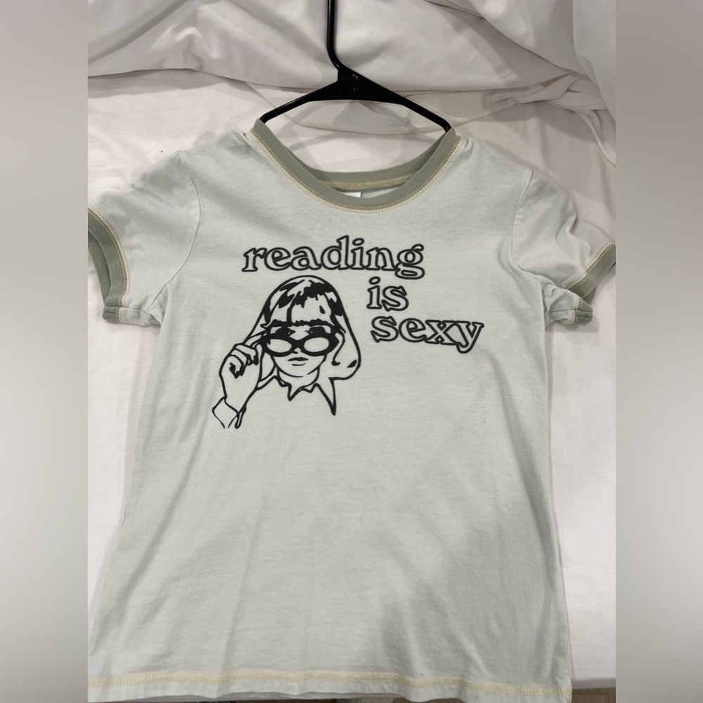 “Reading is sexy” Baby Tee. Vintage, Retro, 70’s vibe